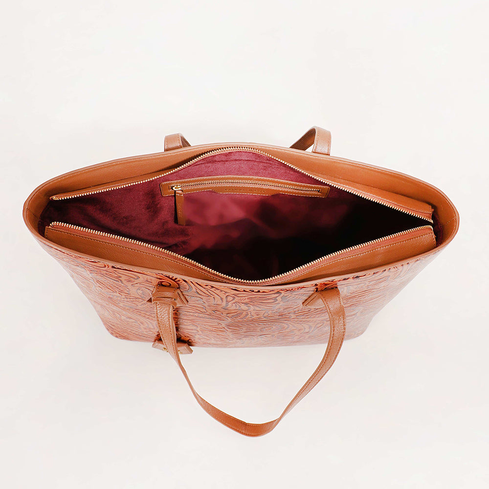Loyal West California Poppy Large Bag Brown Floral