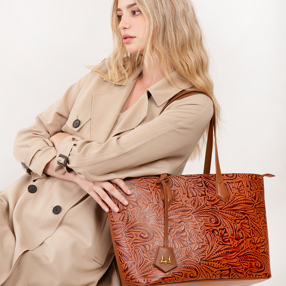 Loyal West California Poppy Large Bag Brown Floral