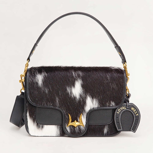 Loyal West Shell Medium Purse Black And White
