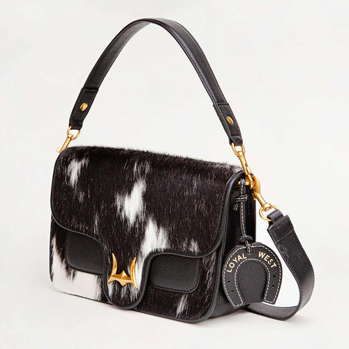 Loyal West Shell Medium Purse Black And White