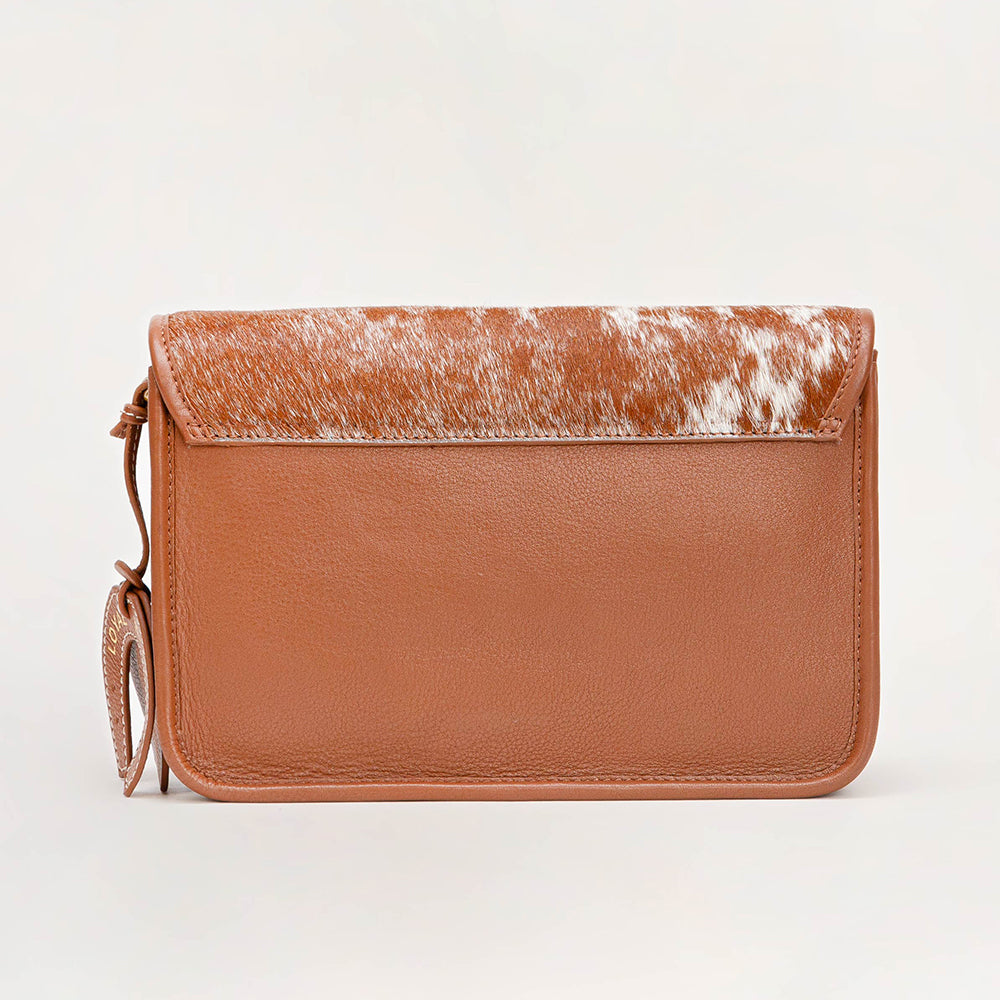 Loyal West Shell Medium Purse Brown And White