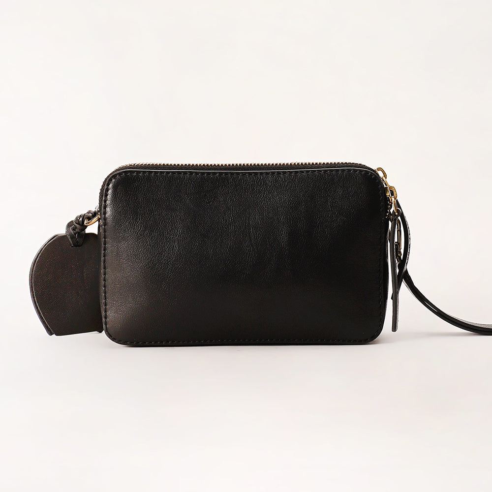 Loyal West Shell Mini Purse Black Floral