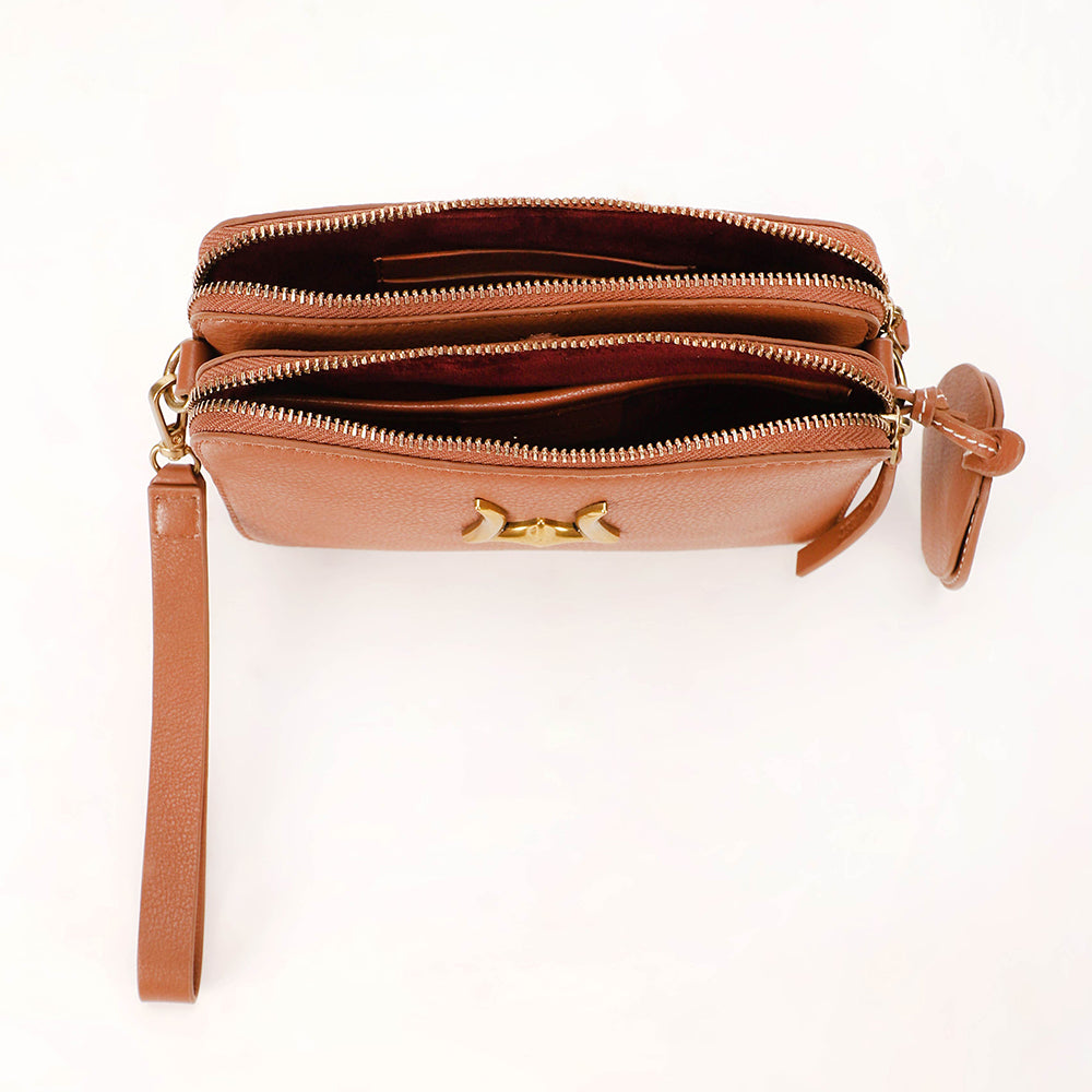 Loyal West Shell Mini Purse Brown