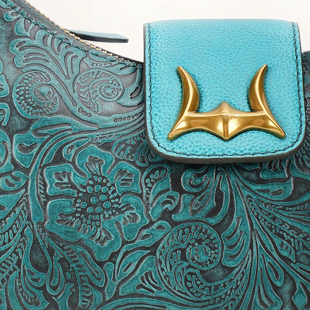 Loyal West Hobo Medium Purse Turquoise Floral