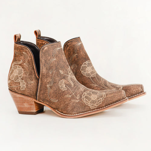 Loyal West South West Booties Brown Calfskin