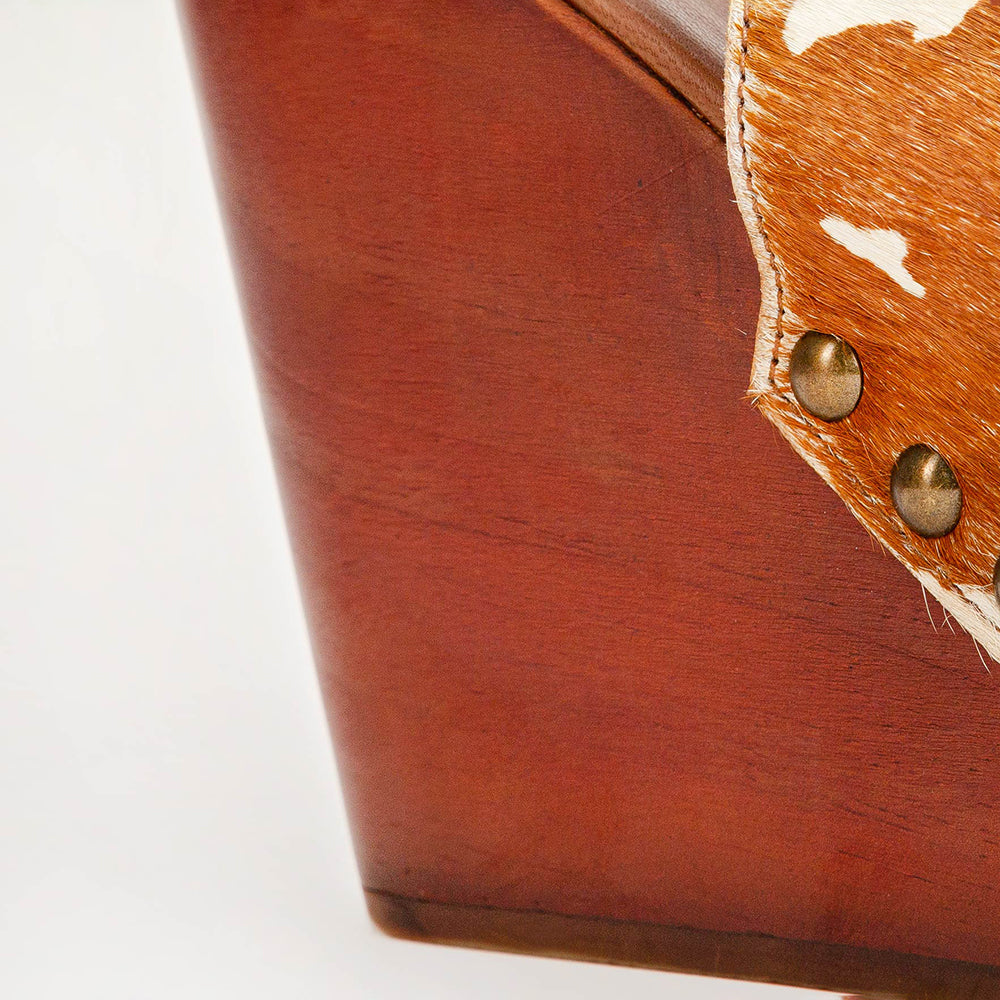 Loyal West Amelia Sandals Brown And White Cowhide