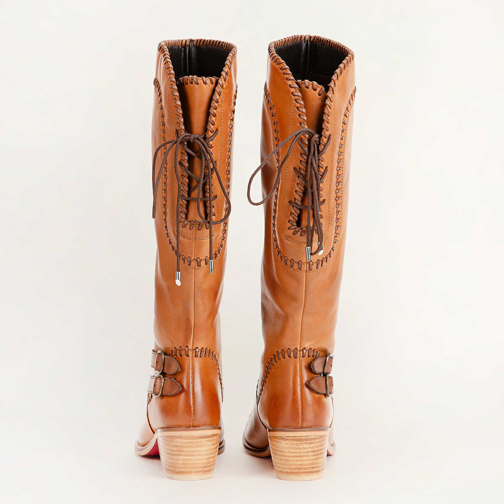Loyal West Dusty Trail High Boot In Calfskin