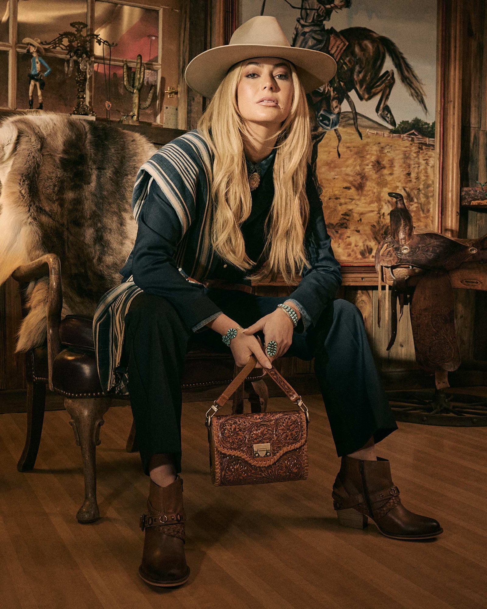 Loyal West Marlene Ankle Booties In Calfskin