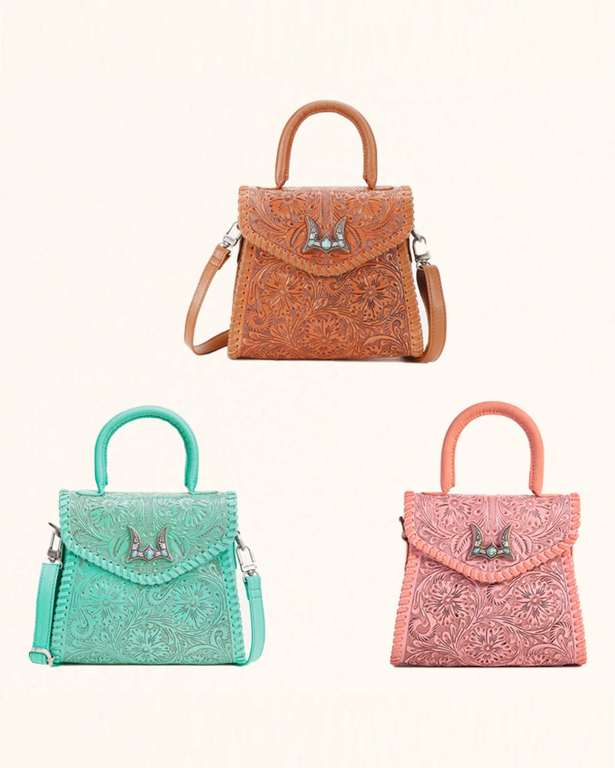 Loyal West Leon Mini Handle Purse - Brown