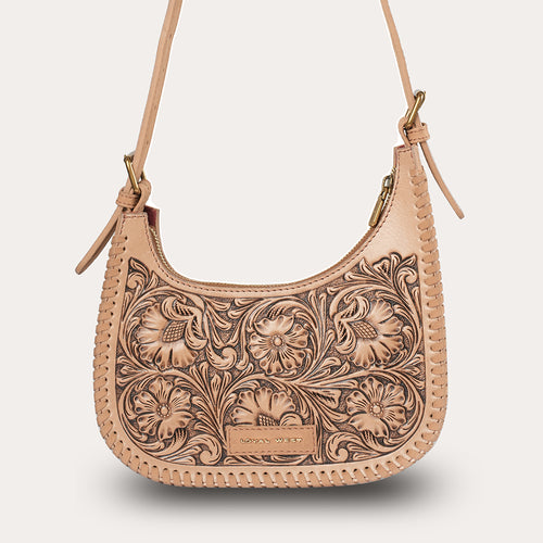Handtooled Dannia Medium Purse - Slant Form