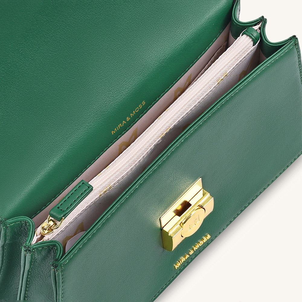 Mira & Moss Novelle Shoulder Bagn - Malachite Green
