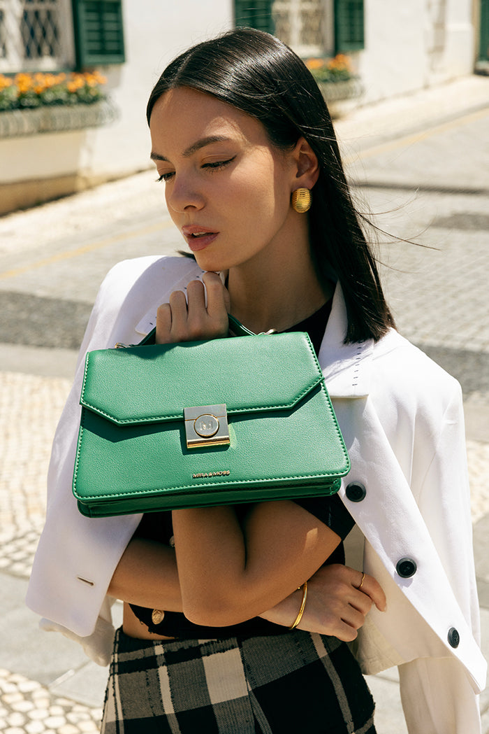 Mira & Moss Novelle Shoulder Bagn - Malachite Green