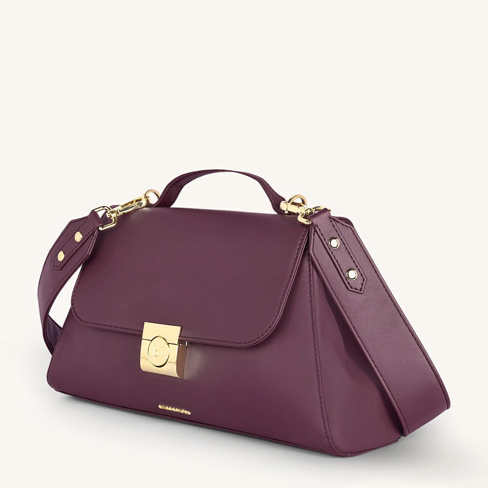 Mira & Moss Vivienne Classic Crossbody Bag - Plum