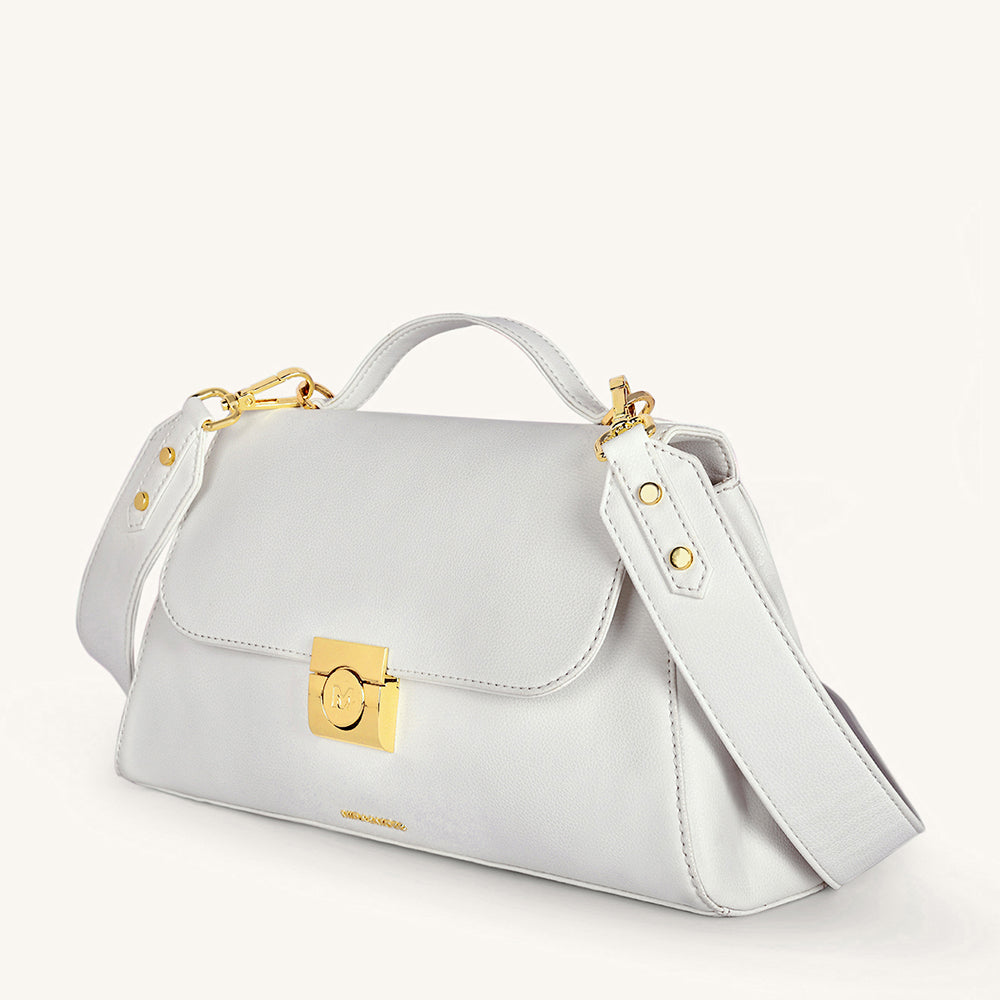 Mira & Moss Vivienne Classic Crossbody Bag - Ivory