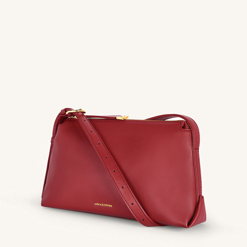 Mira & Moss Audrey Crossbody Bag - Garnet Red