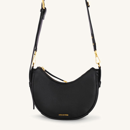 Mira & Moss Sabine Crescent Crossbody Bag - Black