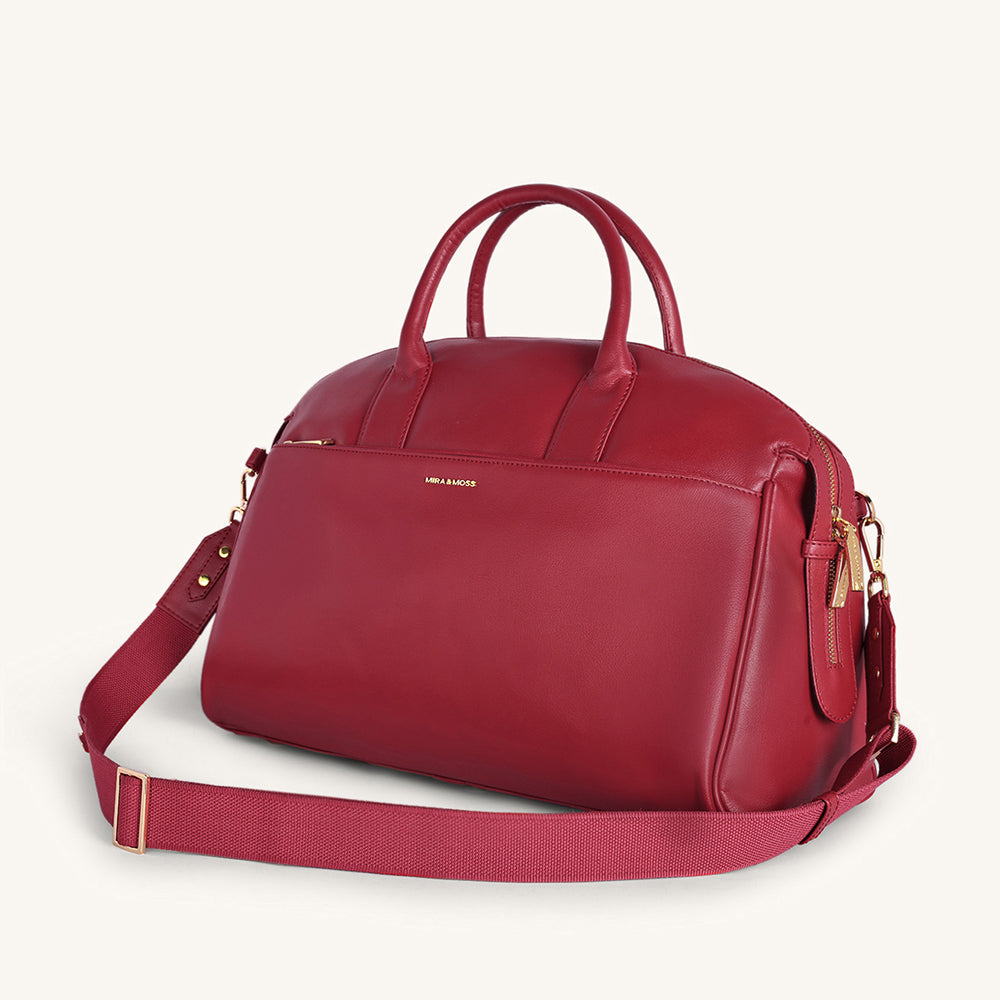 Mira & Moss Athena Duffel - Garnet Red