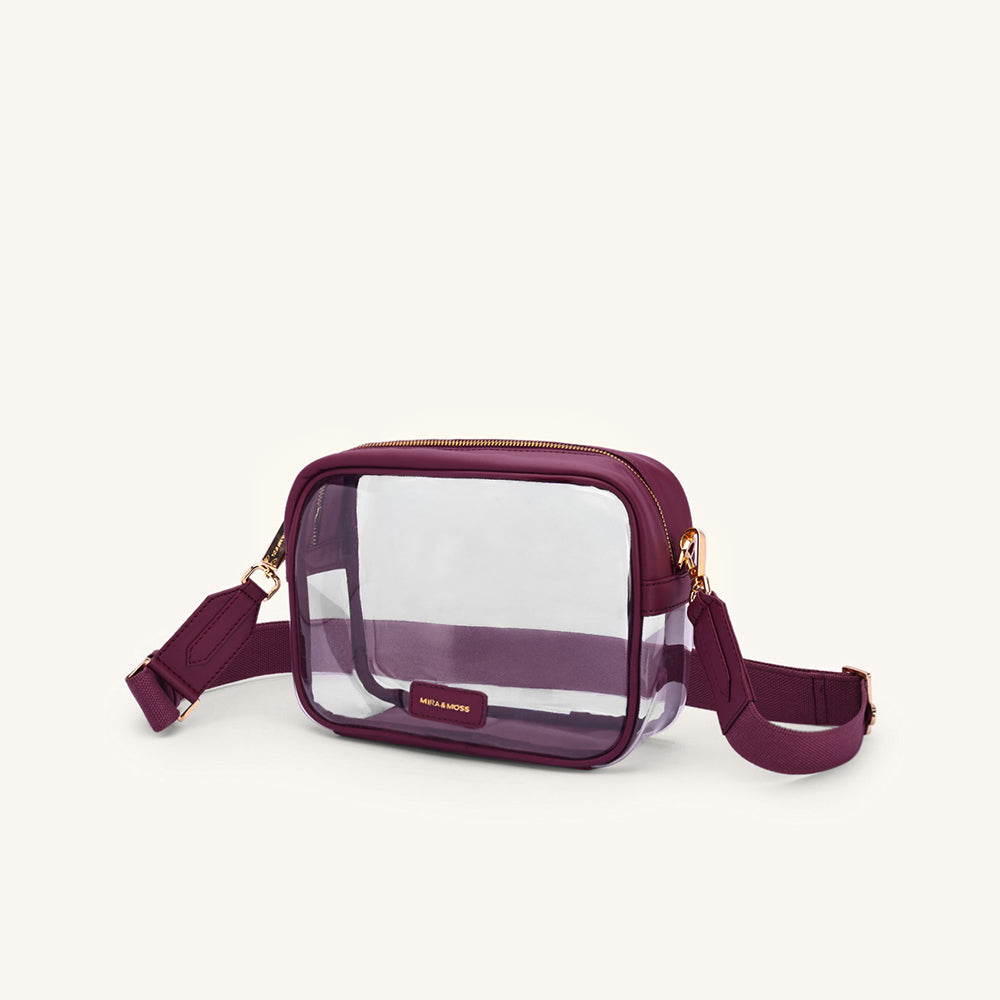 Mira & Moss Cleo Clear Bag - Plum