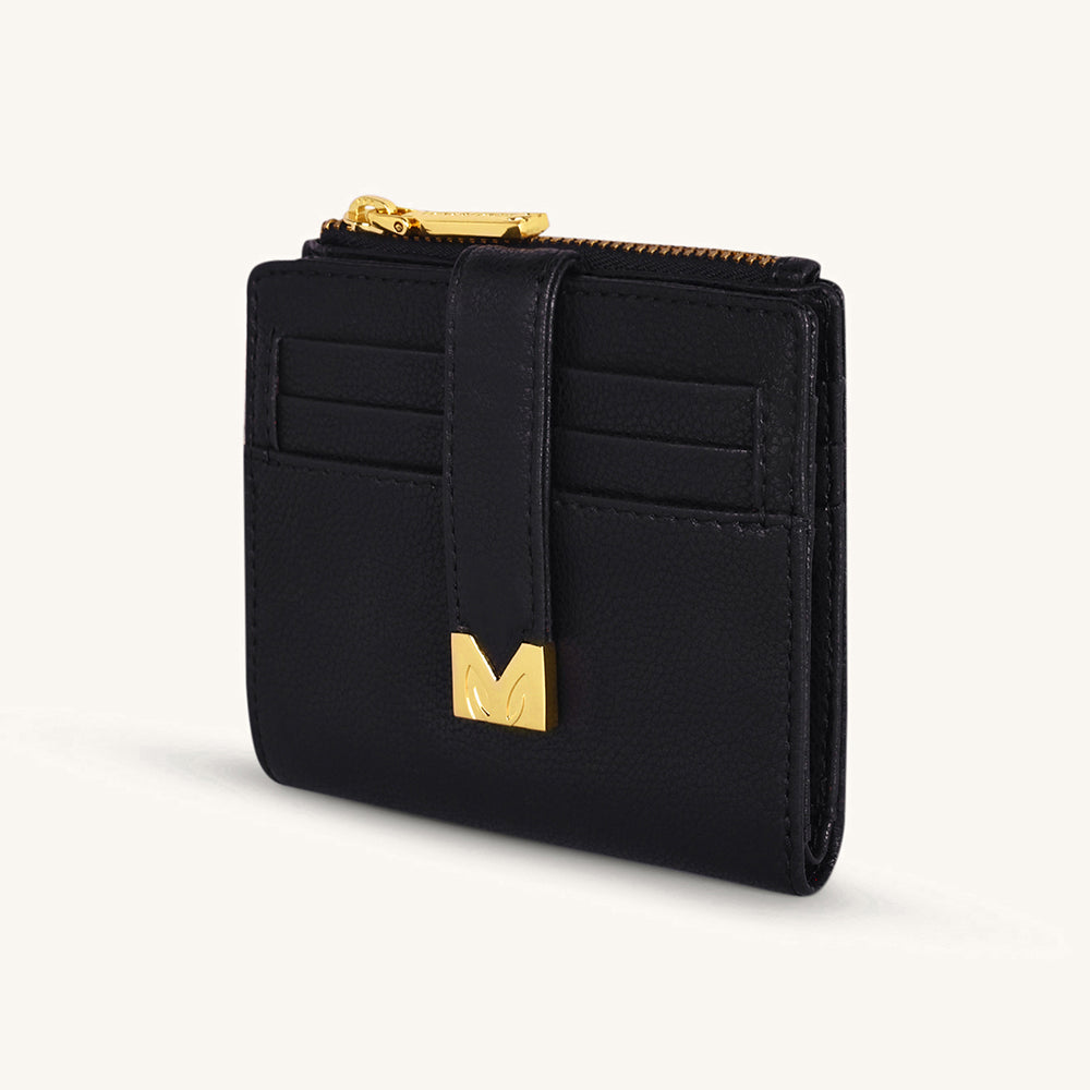 Mira & Moss Regina Compact Wallet - Black