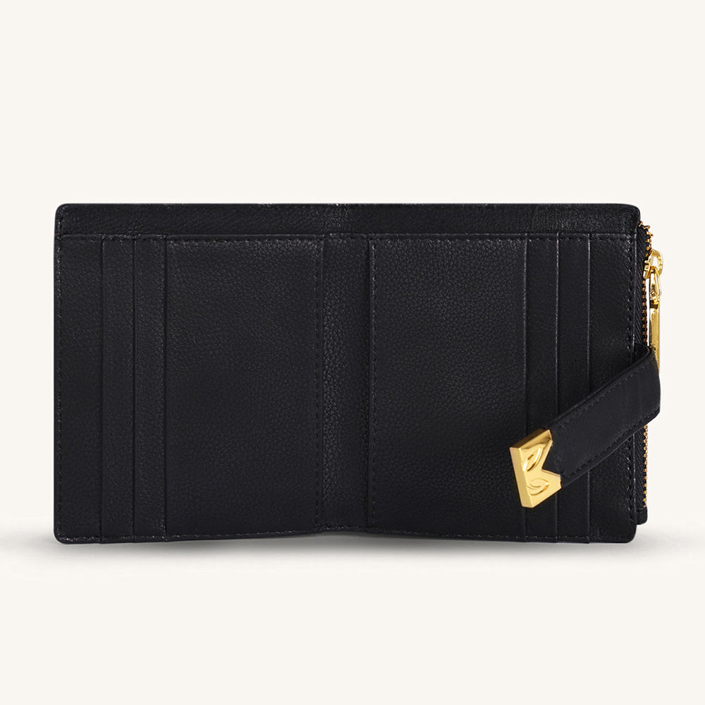 Mira & Moss Regina Compact Wallet - Black