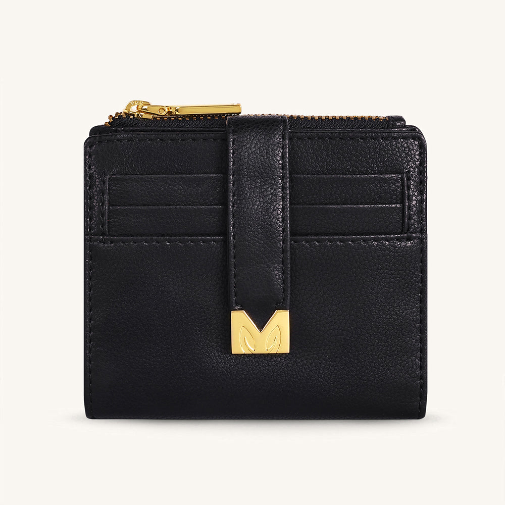 Mira & Moss Regina Compact Wallet - Black