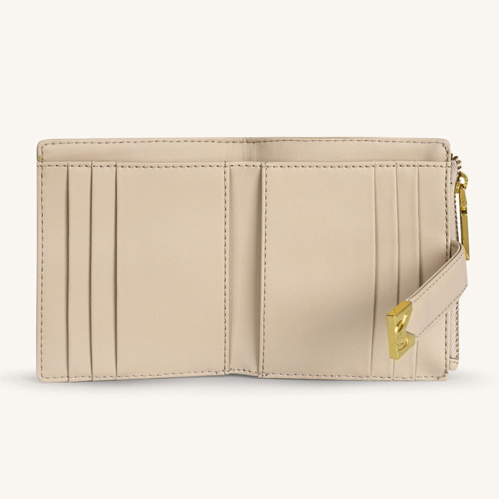 Mira & Moss Regina Compact Wallet - Light Taupe