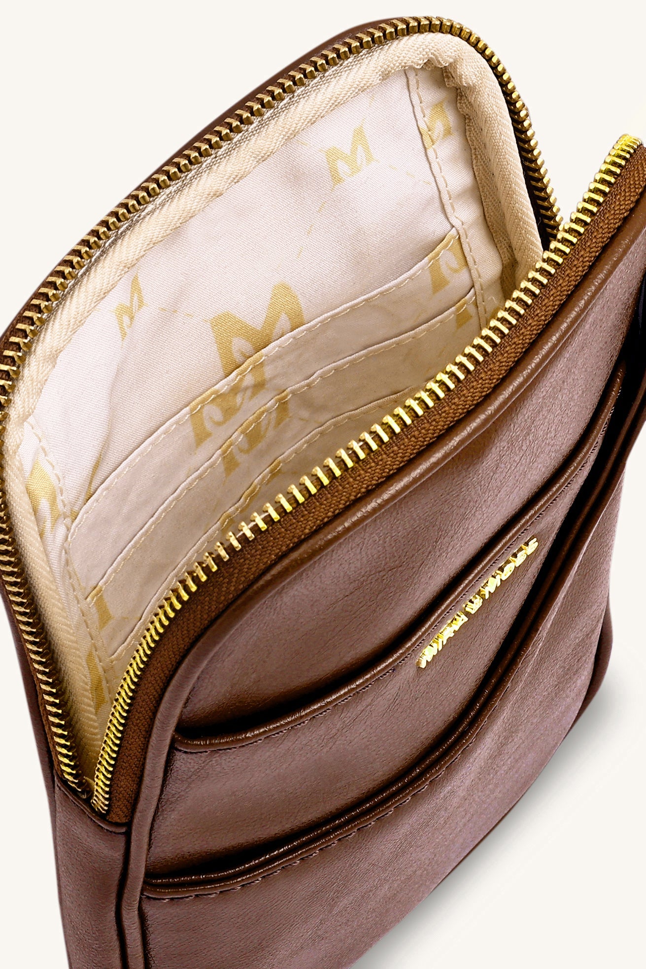 Mira & Moss Iris Mini-Crossbody Bag - Shiny Chocolate Brown