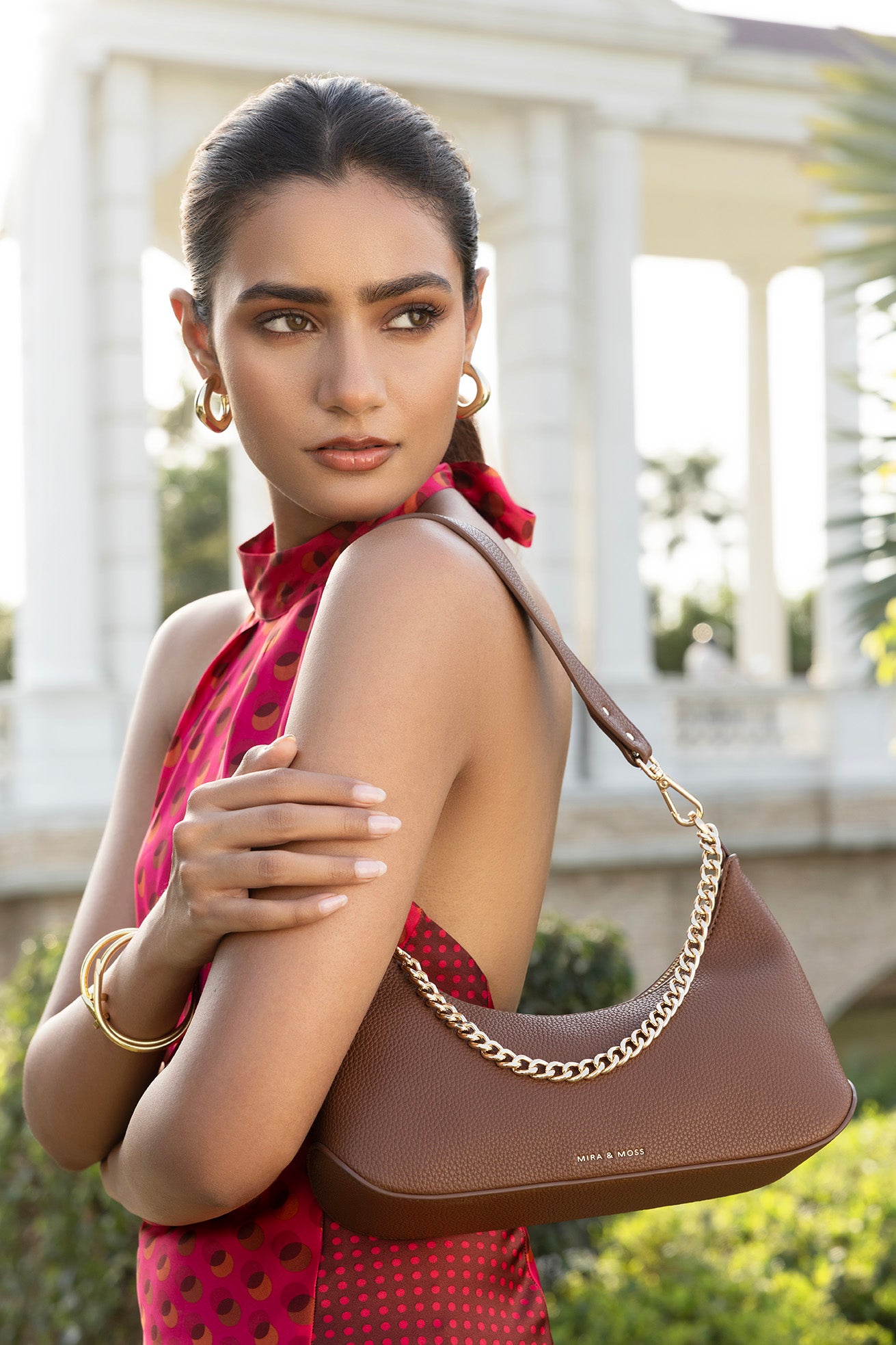 Elowen Chain Shoulder Bag - Tan