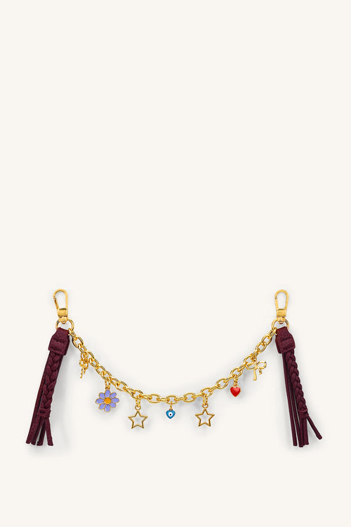 Mira & Moss Celeste Charm Chain - Plum Brown