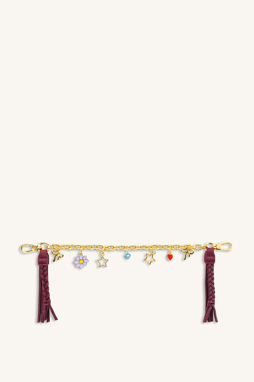 Mira & Moss Celeste Charm Chain - Plum Brown