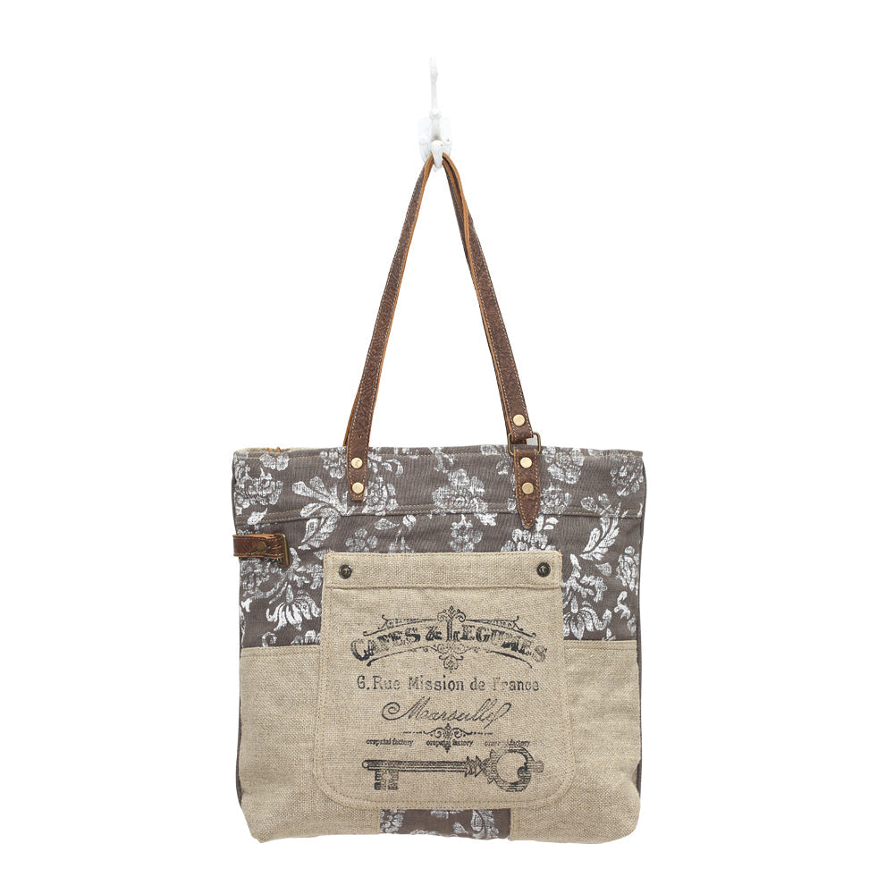 Old Key Linen Tote Bag - Myra Bags