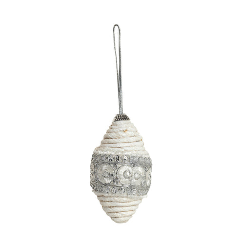 Woven Holiday Dream Pine Cone Ornament