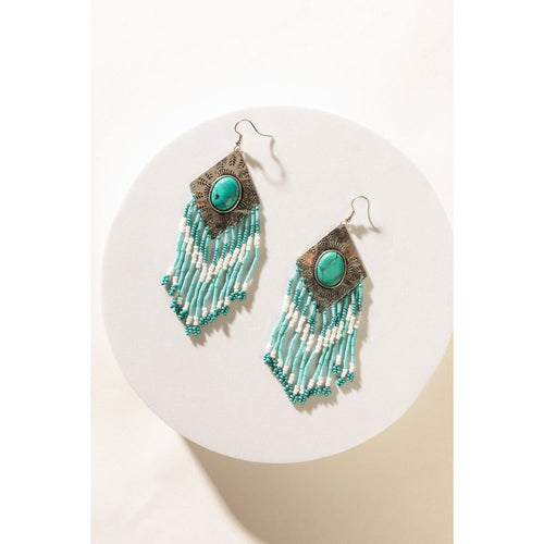 Streaming Starlight Beaded Earrings In Sky Blue