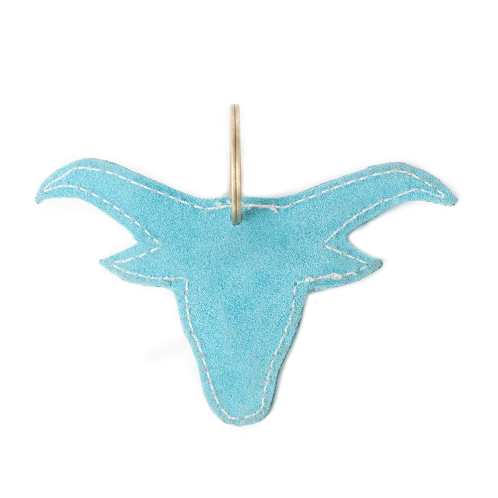 Longhorn Charm Leather Key Fob Variant Combo