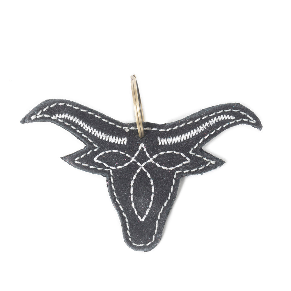 Longhorn Charm Leather Key Fob Variant Combo
