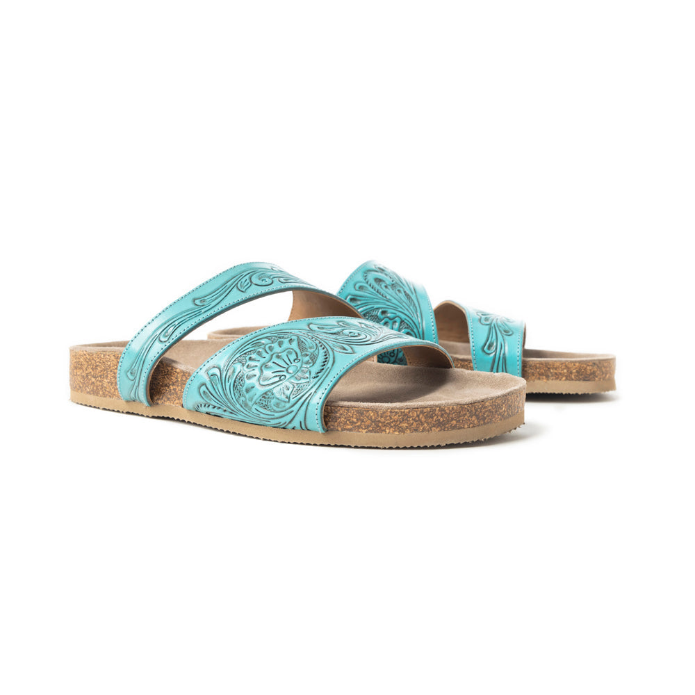 Westward Wind Sandals In Turquoise
