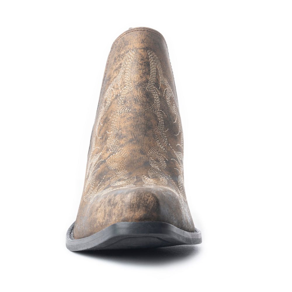 Moonlight on the Mesa Booties In Crackle Brown