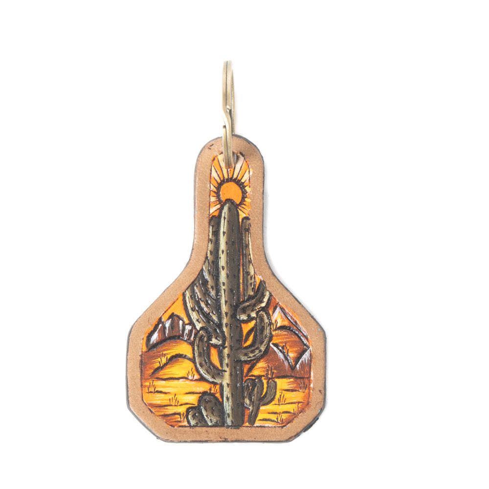 Meadow Drop Tooled Leather Key Fob Variant Combo