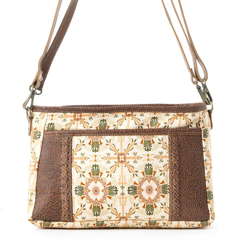 Wildflower Scroll Crossbody Bag in Heritage Beige