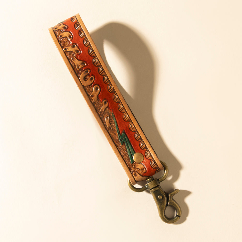 Canyon Pass Handtooled Leather Key Fob Variant Combo