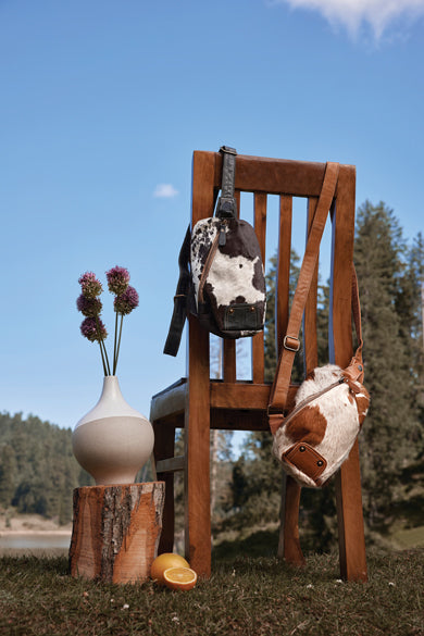 Robnette Ranch Fanny-Pack Bag in Dark & White