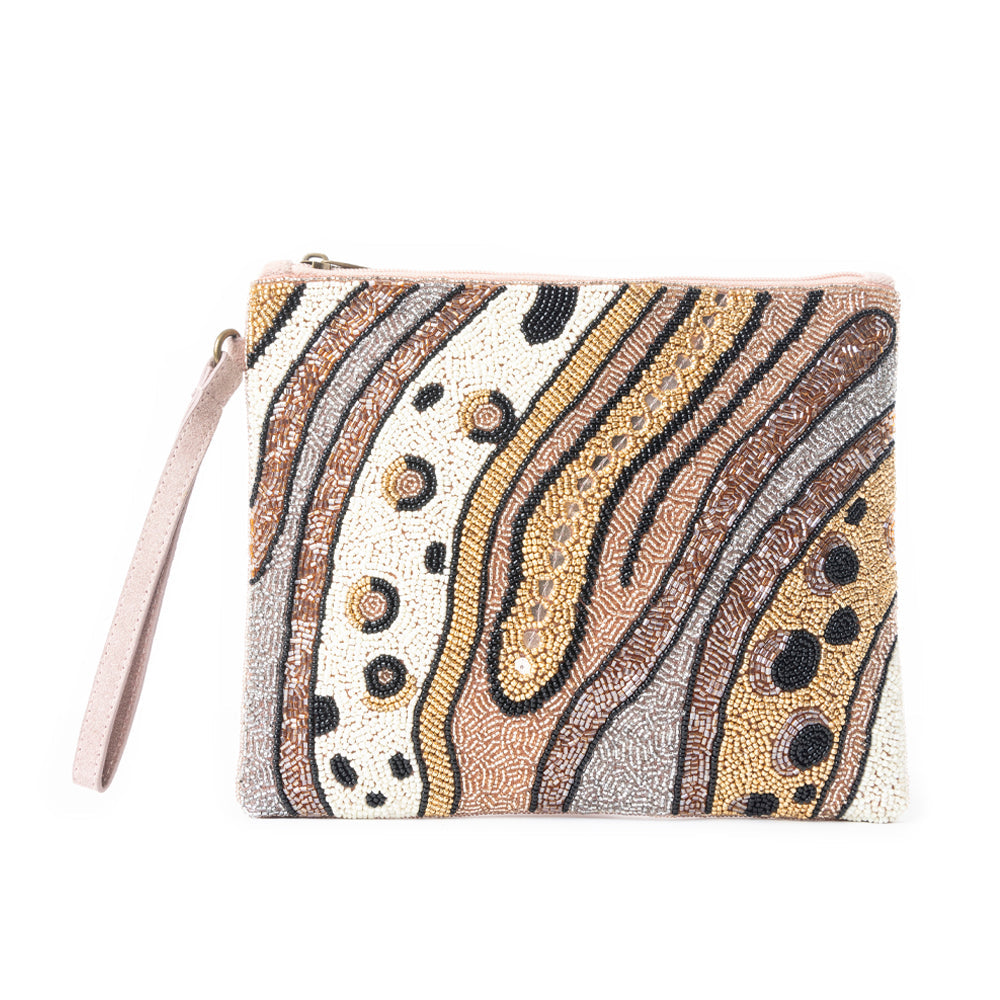 Flowing River Pouch In Brown