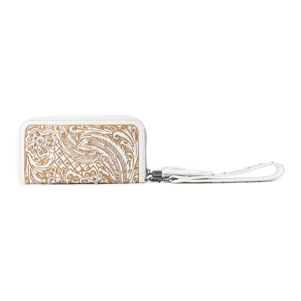 Sparkling Desert Moon Wallet In Chocolate White