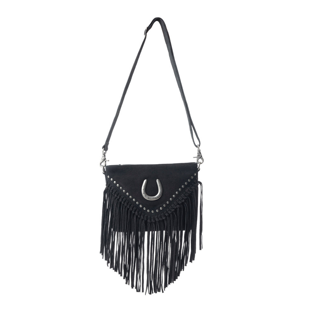 Stallion's Luck Leather Bag In Black