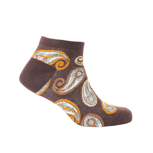 Sunshine Swirl Suzie Ankle Socks In Brown
