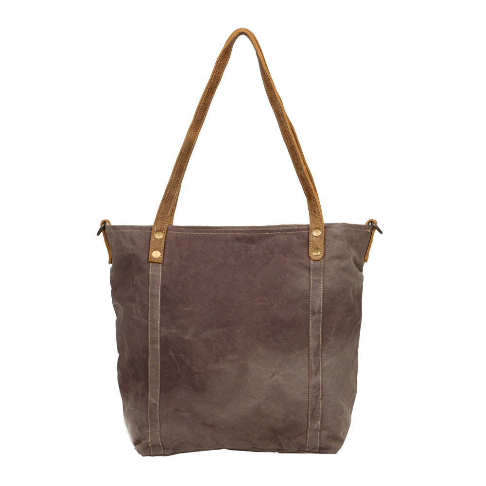 Emblem Side Hair Tote Bag