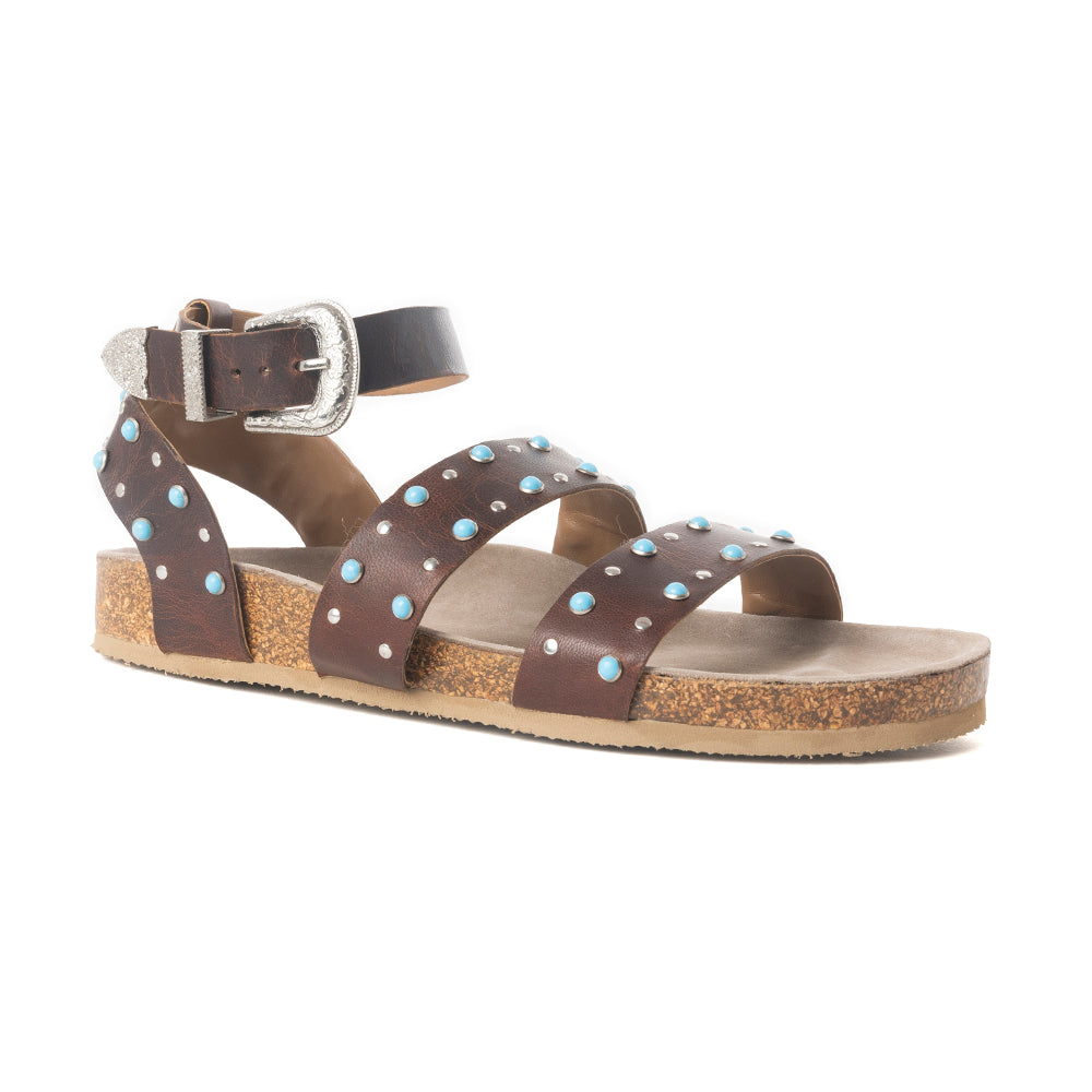 Saddle Ridge Trail Leather Sandals in Dusty Brown