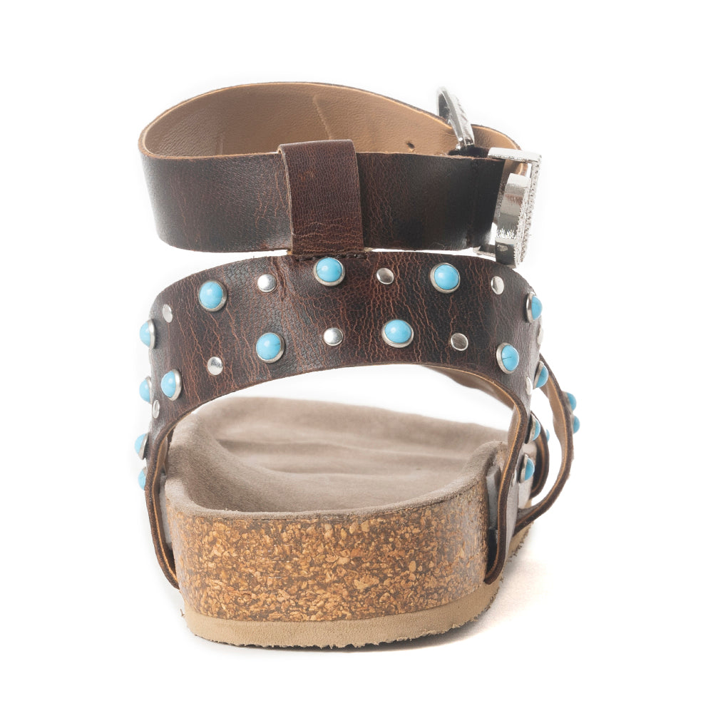Saddle Ridge Trail Leather Sandals in Dusty Brown