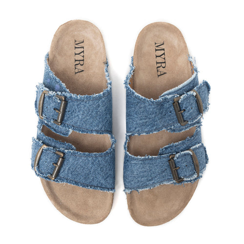 Blue Ridge Denim Sandals in Dusty Indigo