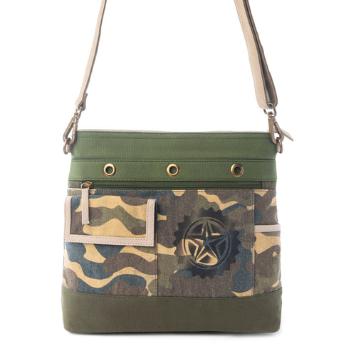 Ranger���s Day Crossbody Bag in Army Camo Green